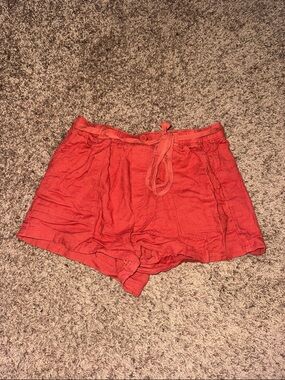 Rustic Orange Aerie Women's Casual Drawstring Shorts